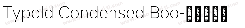 Typold Condensed Boo字体转换